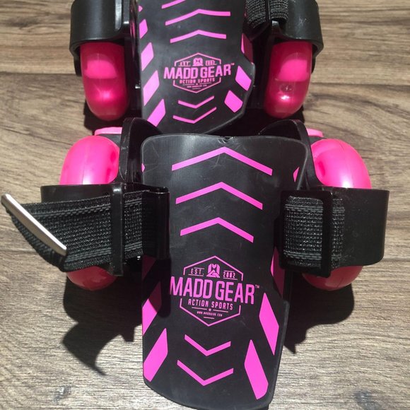 Madd Gear Girls Pink Rollers Light Up Heel Skates - Picture 1 of 2